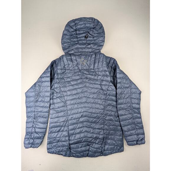 Noronna Women's Trollveggen Down800 Hooded Infinity Puffer Jacket Blue Small - Picture 12 of 15
